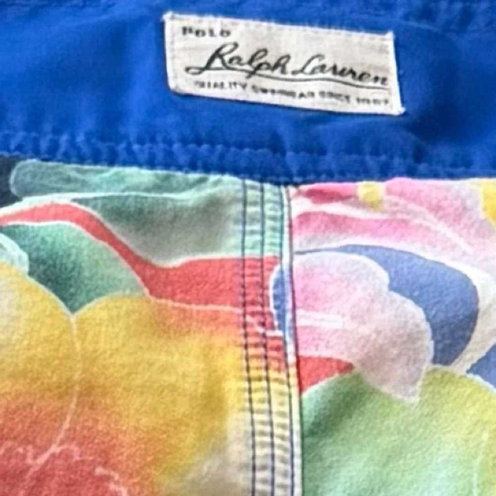 Vintage Polo by Ralph Lauren Multicolored Floral Swim‎ Trunks